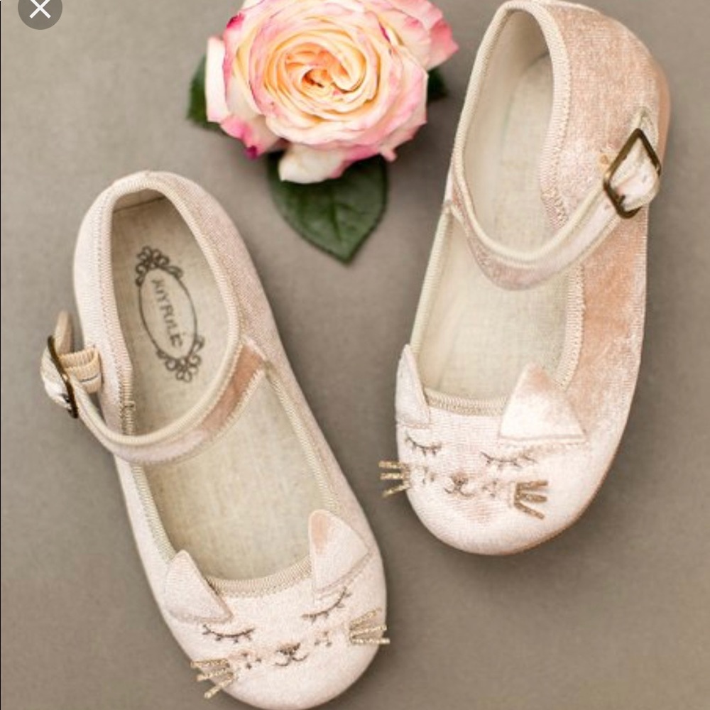 Joyfolie Cat Mary-Jane champagne girls dress flats